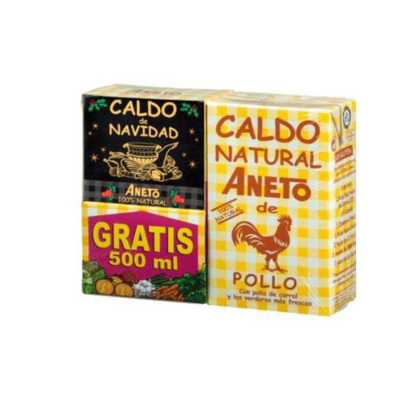 CALDO DE POLLO + CALDO DE NAVIDAD 500ml GRATIS